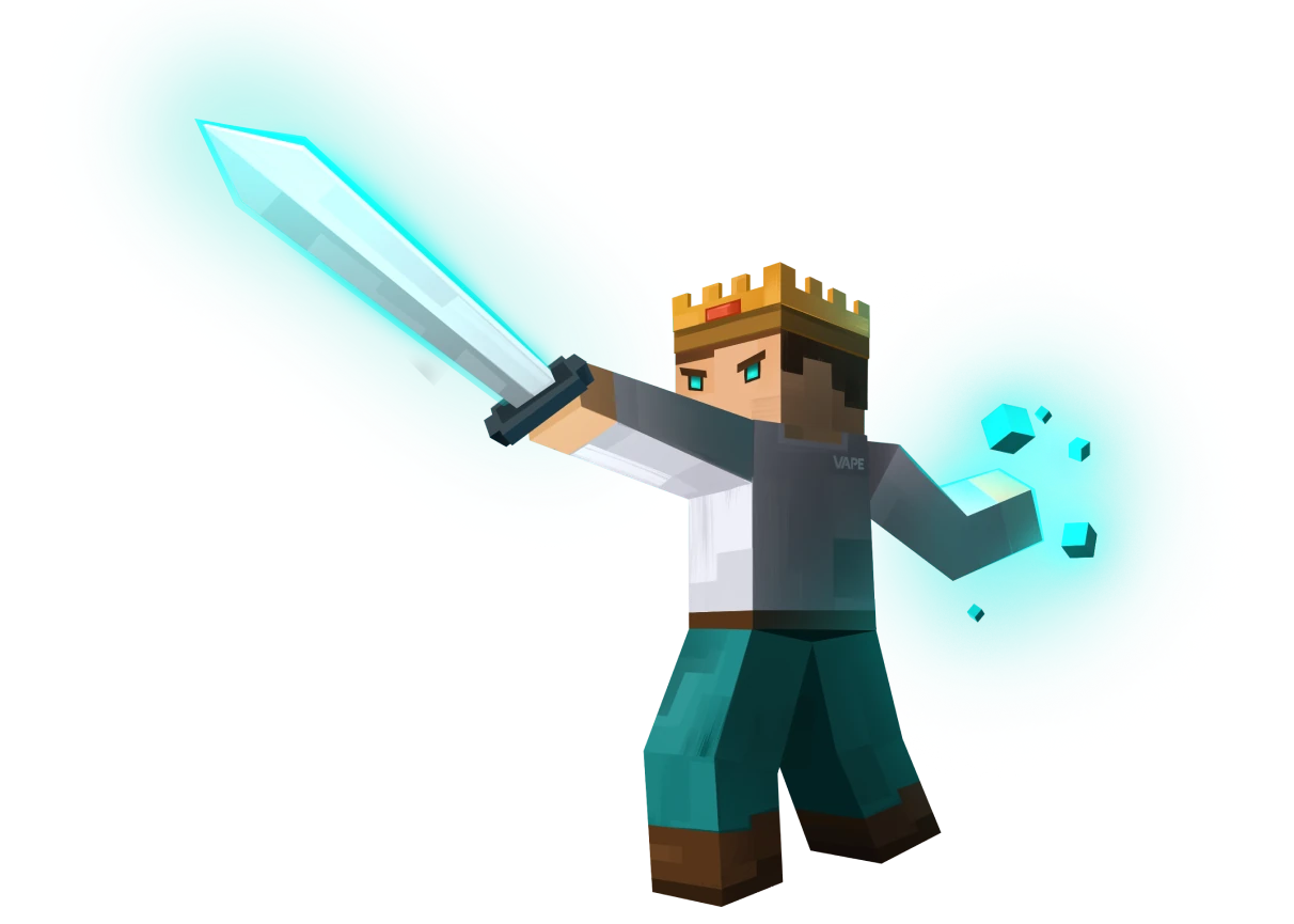 Personaje de Minecraft con espada de diamante